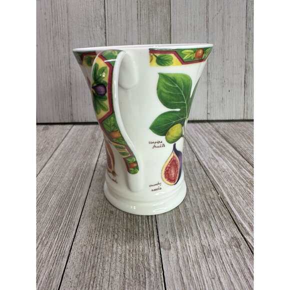 Vtg Crown Trent Fine Bone China Fruit Set of 2 Mugs Kiwi Papaya Pomegranate Fig - Picture 13 of 16